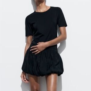 Zara Black Balloon Skort